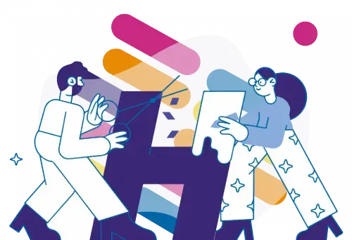 Imagen de dos personas mostrando que hace una agencia de branding
