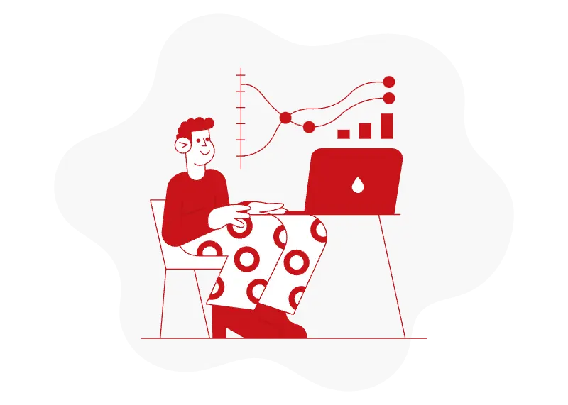 Una persona viendo estadisticas de SEO en su computadora